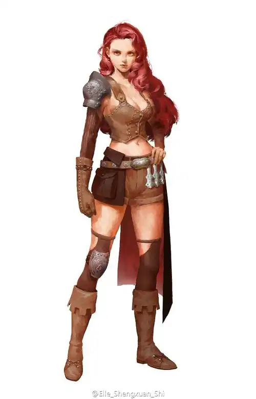 角色设计女角色女战士游戏cg游戏角色角色原画西方角色