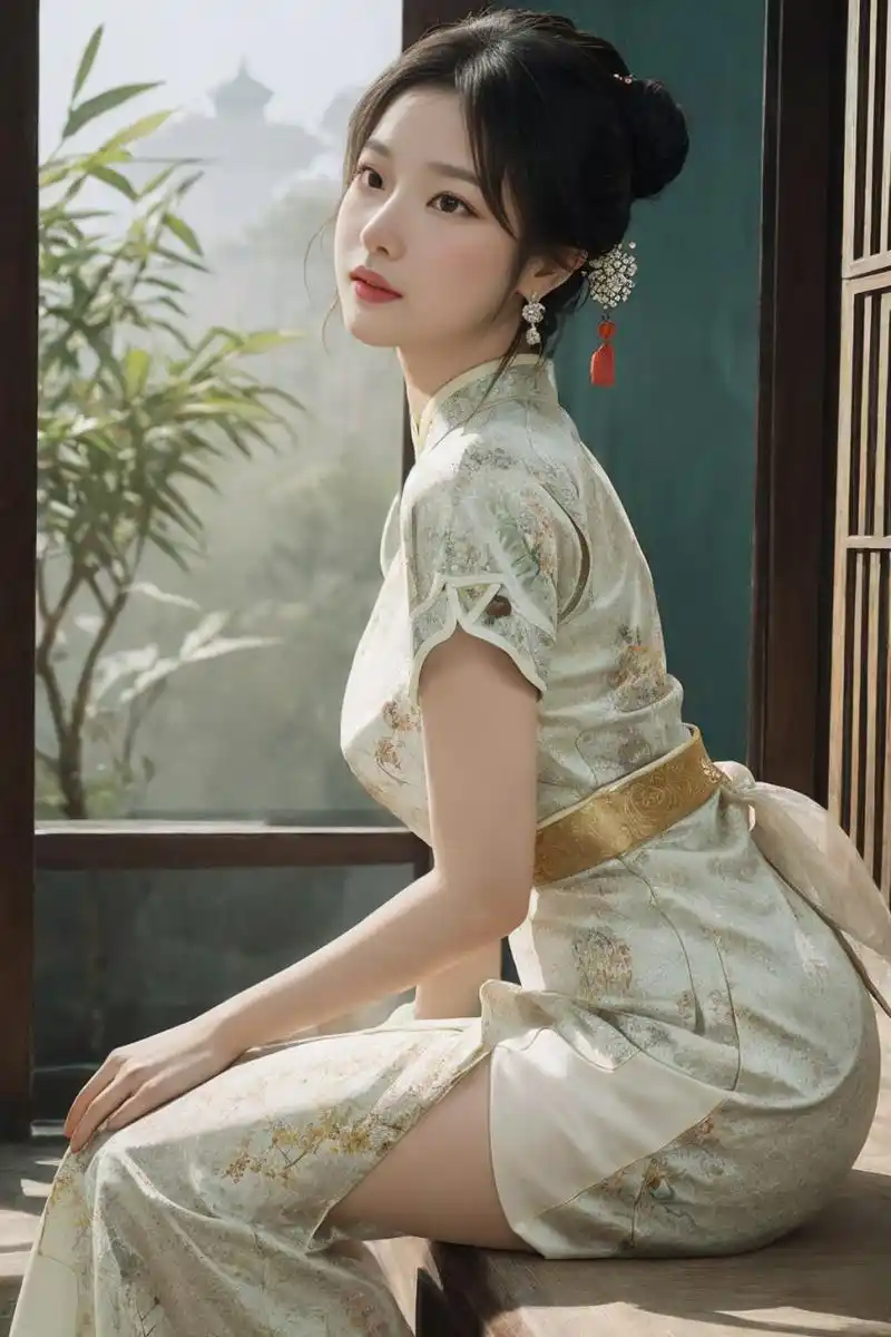 优雅气质的旗袍美女#旗袍# #旗袍写真# #旗袍美女