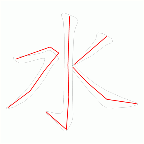 笔画数:4基本笔顺内容 汉字: 水 笔画数: 4 笔顺图片:  笔顺原始矢量