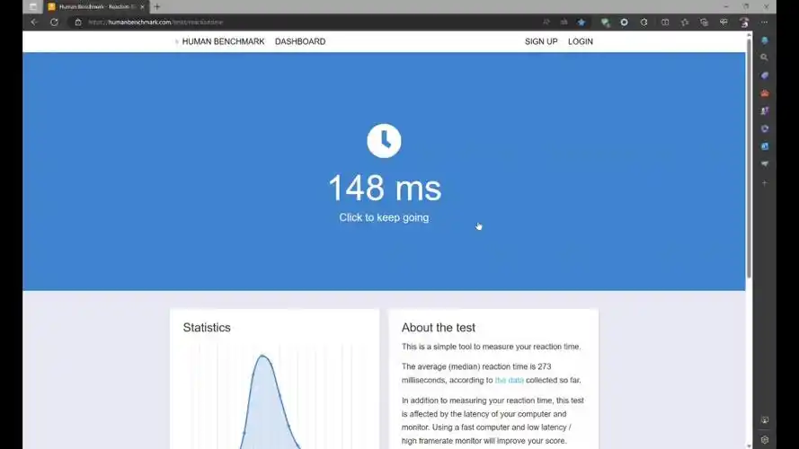 反应速度测试 记录个人最好的一组测试