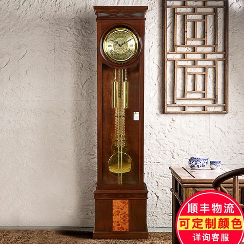 座钟老式上重锤奏乐打点别墅豪华钟表hg1081 椴木-德国赫姆乒乓机芯