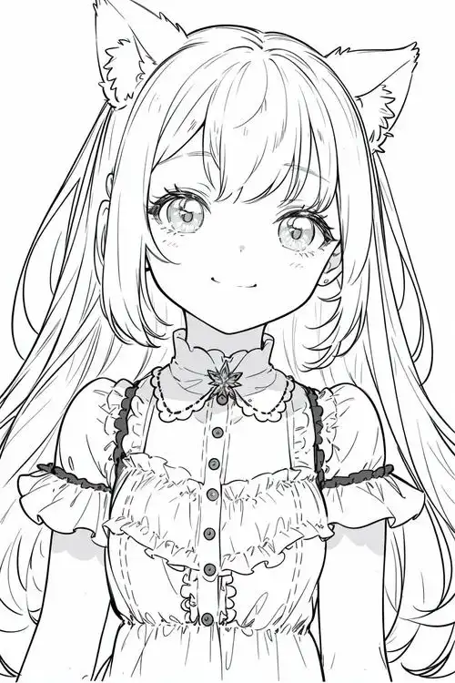 1000 二次元人物线稿参考素材!可临摹,可上色!