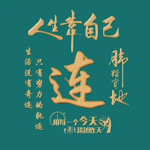 励志主题精美姓氏微信头像:生活没有奇迹,只有努力的轨迹(一)