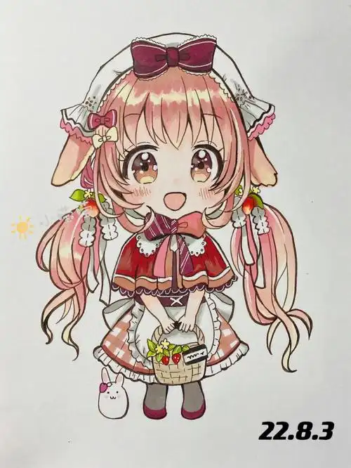 动漫手绘  #马克笔儿童画  #素材分享 #画画的日常  #治愈系漫画