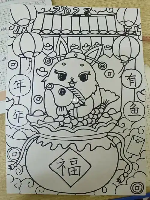 新年儿童画