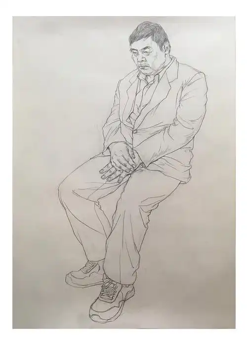 线性素描/人物全身肖像 (全开 4小时 写生)