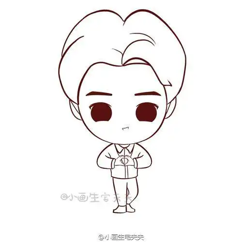 彭于晏q版简笔画