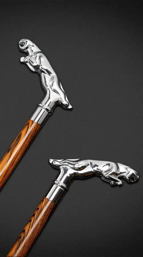 老人拐杖手杖实木豹头走秀手杖拐棍檀木f防滑拐杖礼品豹头款