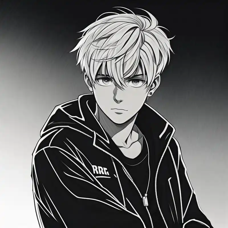 男生头像 痞帅黑白写真 92