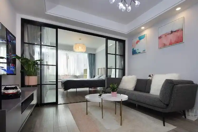 【森沐】50㎡阳光大开间,归属感满满!一居北欧极简家装装修案例效果图