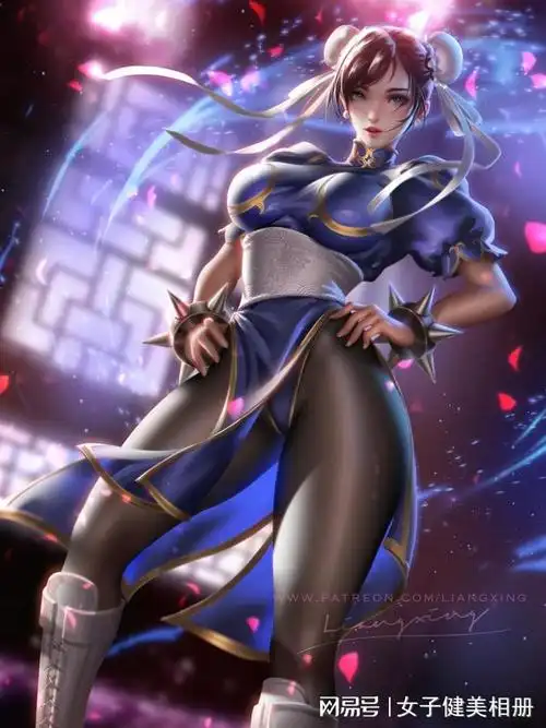 不同画风的春丽漫画筋肉娘形象结实粗壮的肌肉腿实在诱人