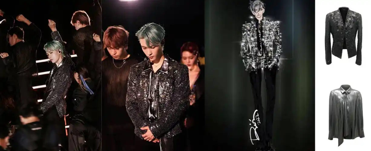 张艺兴身着mithridate星钻定制外套拉开大航海巡回演唱会序幕