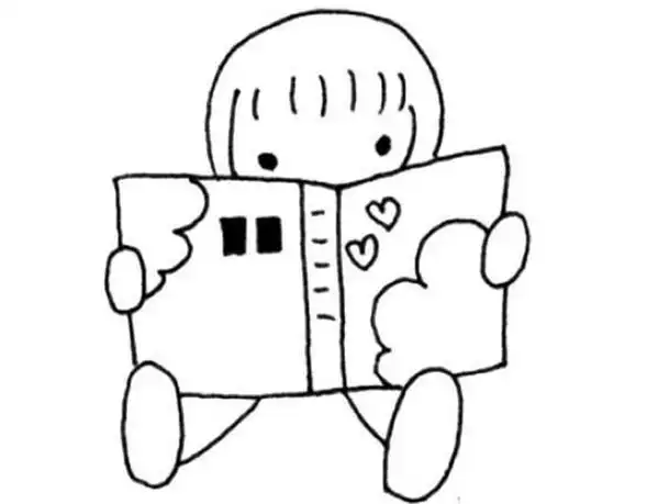 看书的小女孩简笔画看书的小女孩简笔画可爱
