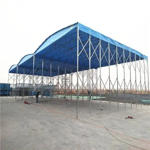 合肥蜀锦专业制造轻钢结构厂棚,钢结构遮雨砂棚,活动彩钢瓦雨棚