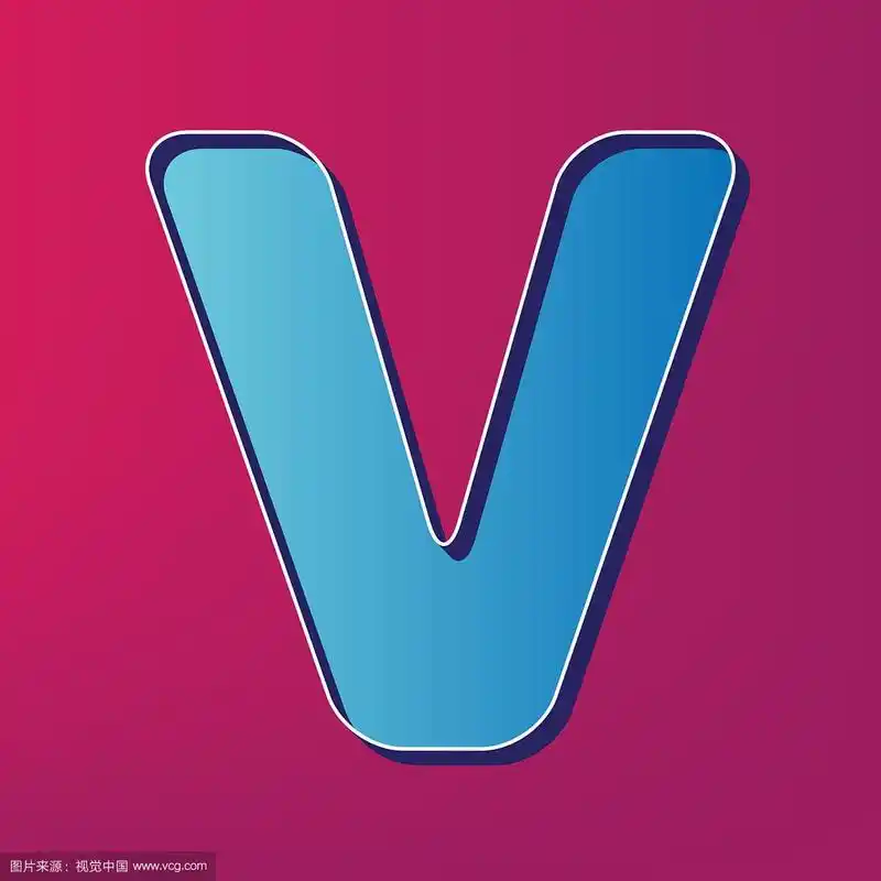 字母v符号设计模板元素
