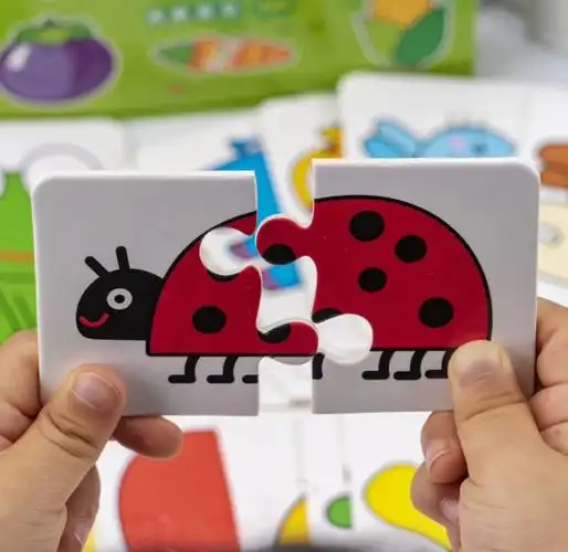 婴幼儿大块拼图0-1234岁小孩儿童动手动脑玩具益智力宝宝配对卡片