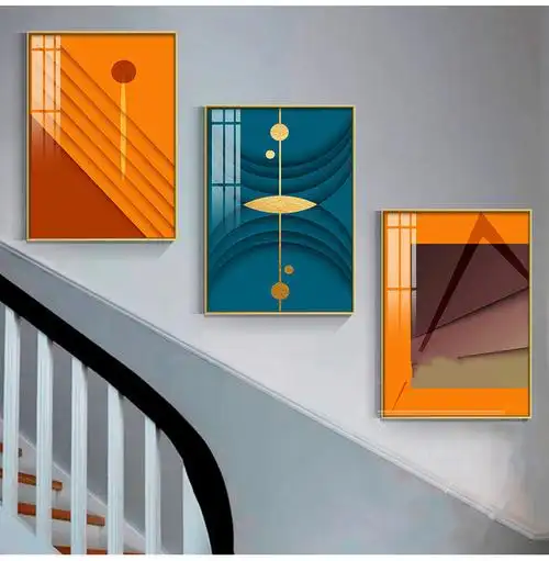 纤雅洁楼梯间墙面别墅楼梯挂画复式楼走廊转角墙壁画楼道过道墙画i款