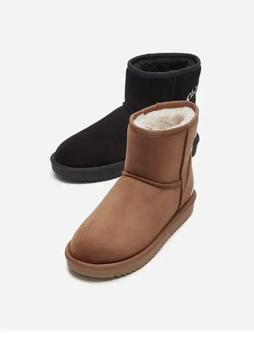 商场同款冬季新款时尚百搭基础款短筒时尚加绒保暖女士雪地靴
