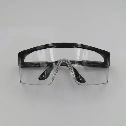 伸缩腿透明防护眼镜防雾防尘护目镜防飞溅防冲击劳保眼镜车间眼镜