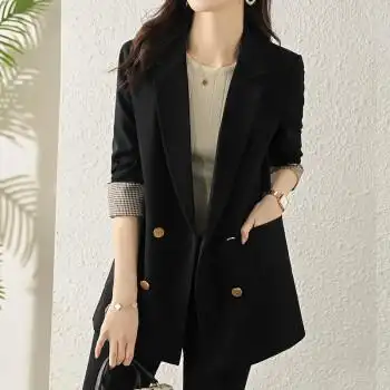 休闲小西服外套咖啡色西装女春秋季新款韩版修身英伦风今年流行西服