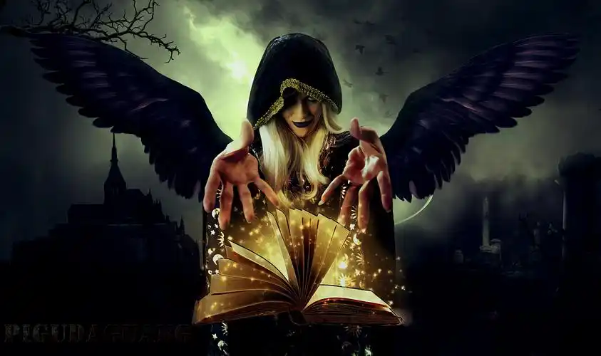 暗黑系列邪恶女巫预言海报合成练习