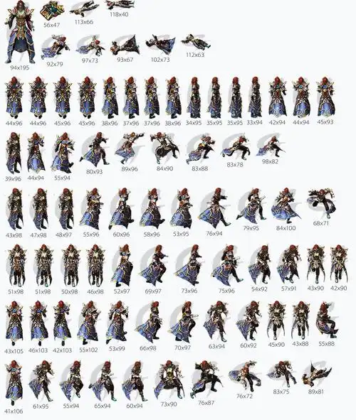 分享游戏素材rpg人物时装衣服6期