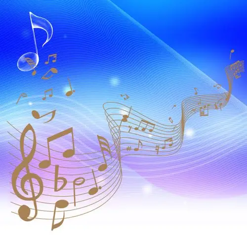 音乐蓝色背景psd素材
