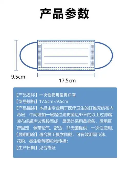 慧好一次性医用口罩成人三层熔喷布口罩防疫情病毒飞沫非外科口罩