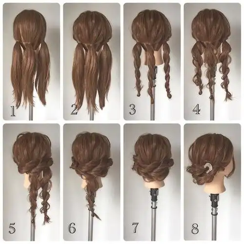 简单的编发图解照这编就能编出漂亮的发型