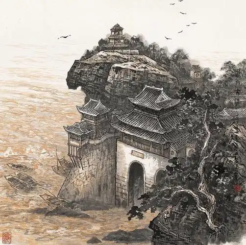 【转载】苗重安山水画(2)