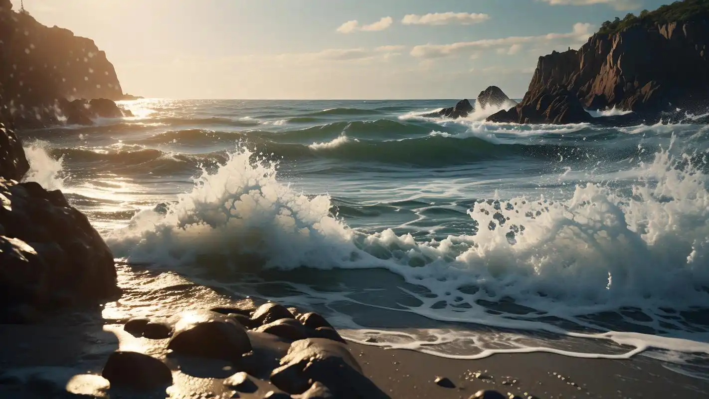 想要感受海风的吹拂和海浪的拍打吗?这组三屏海边壁纸绝对能满足你!