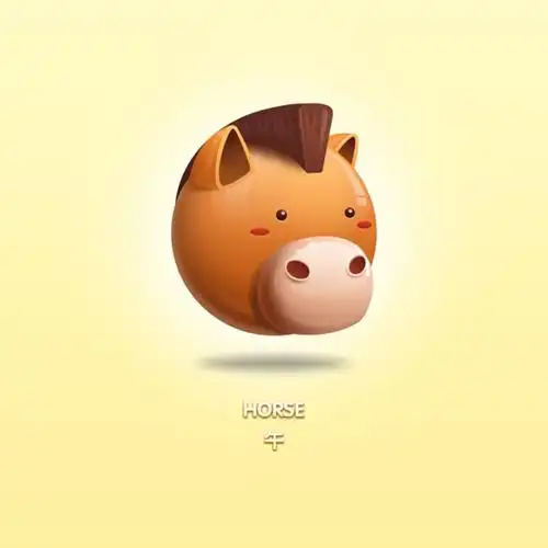 十二生肖球球头像——午马