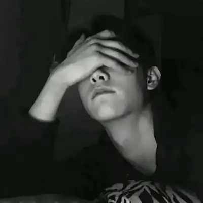 个性真人高冷黑白男生头像