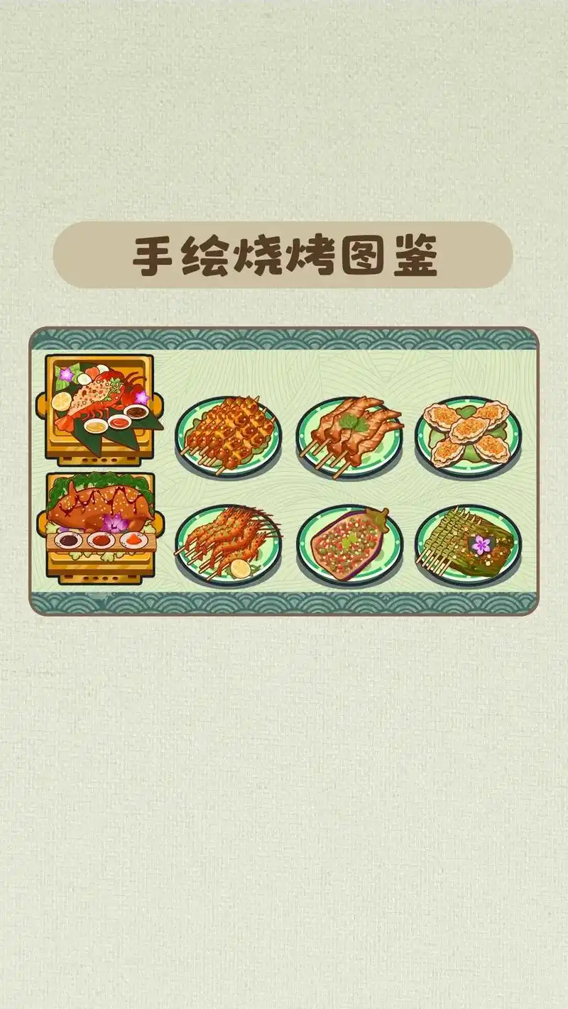 手绘烧烤图鉴.你最喜欢吃哪种烤串?猎奇向:烤猪眼睛,烤脑花, - 抖音