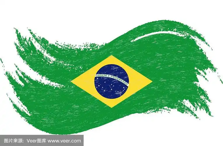 用毛笔设计的巴西国旗