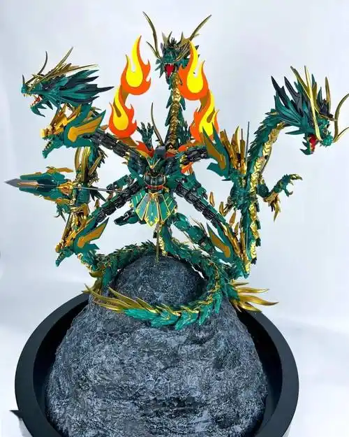 哪吒变龙王这个mg双头龙高达的场景也太顶了