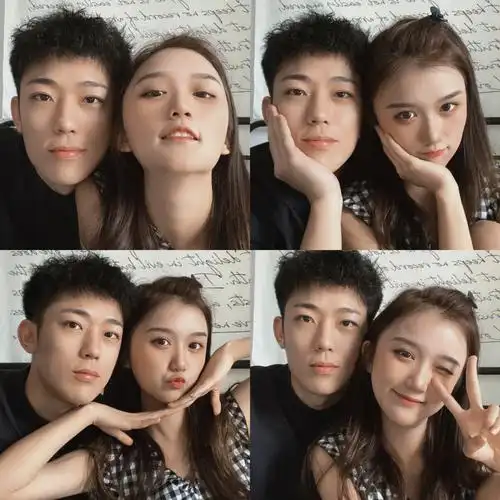 情侣超甜自拍姿势情侣合照