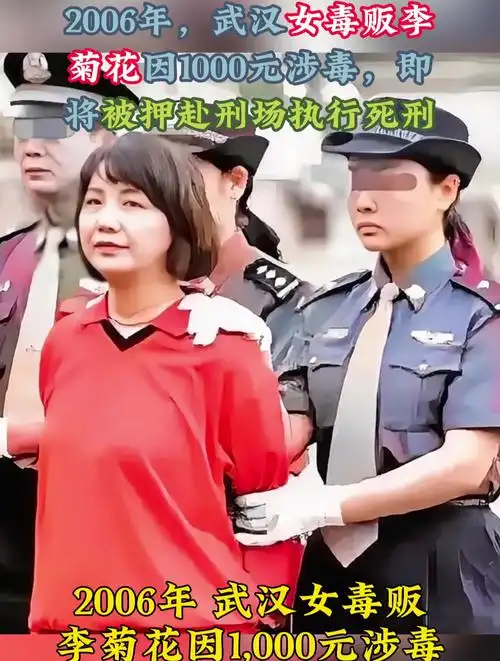 2006年,武汉女毒贩李菊花因1000元涉毒,即将被押赴刑场执行死刑