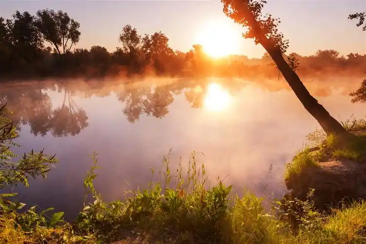 高清唯美落日山水风景图片