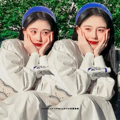 鞠婧祎超话|#鞠婧祎的蓝色发箍#·自修┊鞠婧祎·蓝色发簪·闺蜜图片