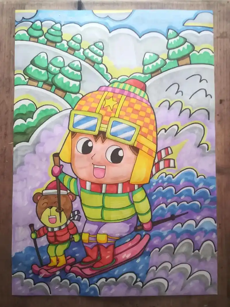 马克笔儿童画主题画8k大小#儿童画#图文扶持计划入口 #绘画 - 抖音