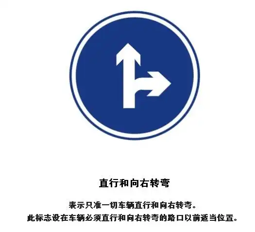 直行和向右转弯