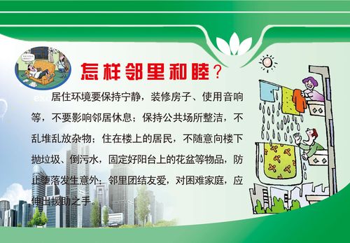 海报印制208海报展板素材(制作)1201 邻里和睦