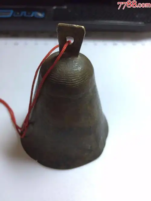 民国开门老旧黄铜铜铃风铃包浆自然老道声音清脆挂件包老保真