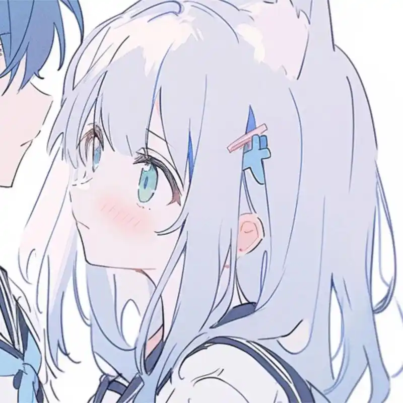 情侣头像|你好 我们见过的 midjourney绘制 ps改良 搬运请标明出处