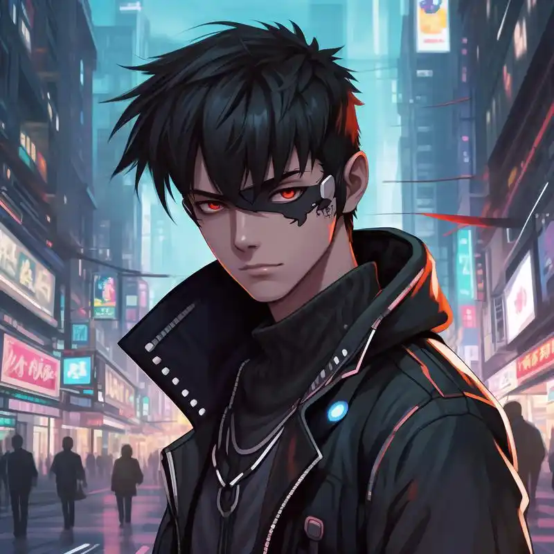 赛博朋克风神秘人头像91 谁会拒绝一组超酷的赛博朋克风头像呢,神秘