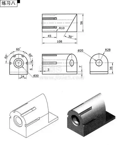 autocad机械制图184例