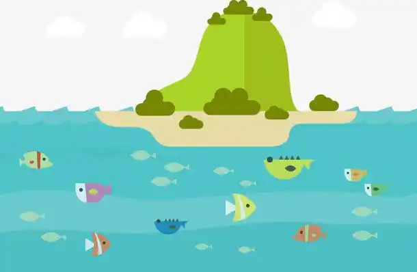 矢量海上小岛