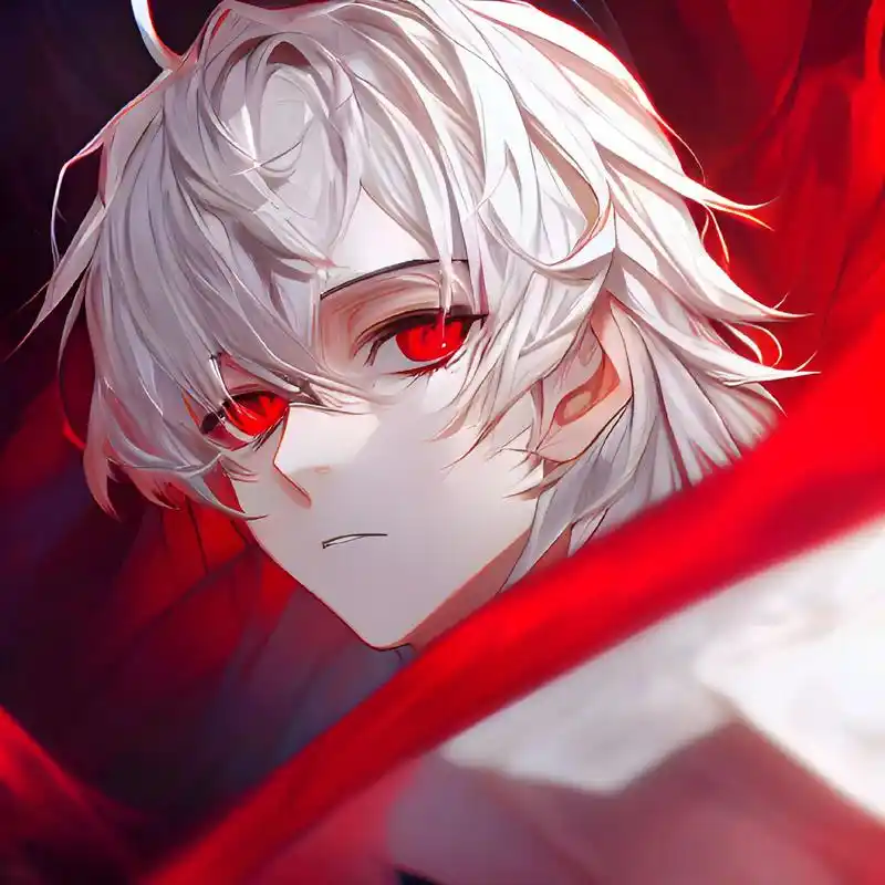 白发红眸二次元头像
