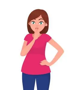 嘘! 卡通风格的矢量插图.照片